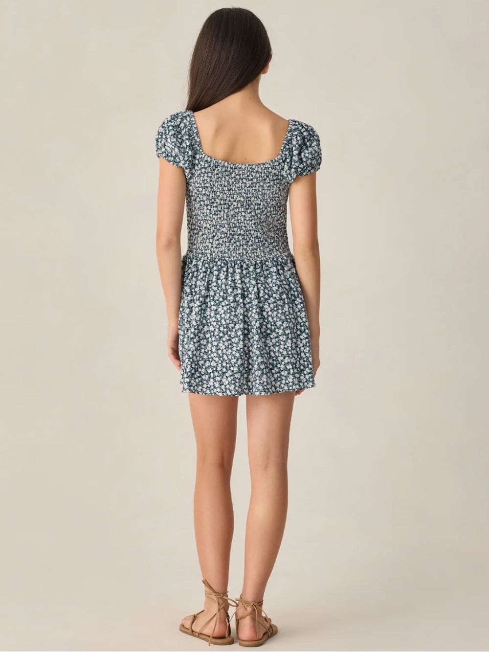 NWT Rylee + Cru Teen Alex Dress Navy Floral size 14y - Picture 6 of 8
